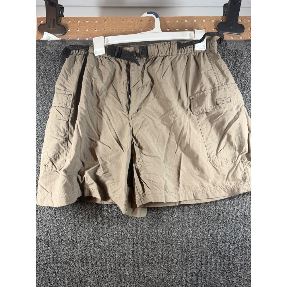 Columbia Cargo Shorts Womens L Tan Hiking Outdoor Belted Pockets
